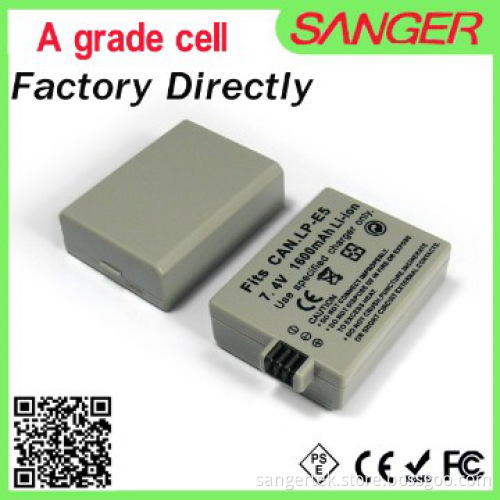 Li-ion battery for Canon LPE5 camera battery made in china